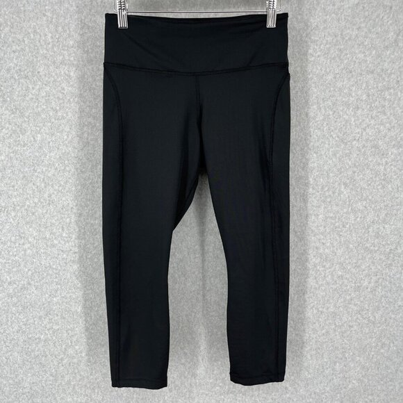 Nike Womens DriFit Running Capri Tight Size M Black Pockets Neutral Outdoor EUC - Picture 1 of 14